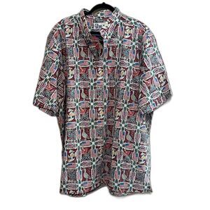NWT Reyn Spooner Hawaiian Shirt Men 3XL Red Flag American Union Jack Button Down